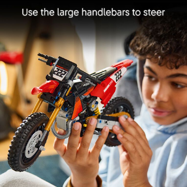 LEGO Technic Ducati Desmo450 MX Factory Motorcycle 42238, , hi-res