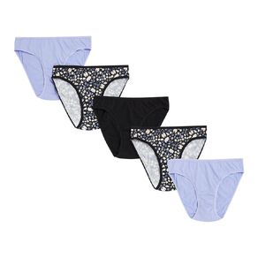 H&H Women's Cotton Hi-cut Briefs 5 Pack