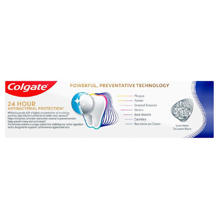 Colgate Total Advanced Whitening Antibacterial Toothpaste 115g, , hi-res