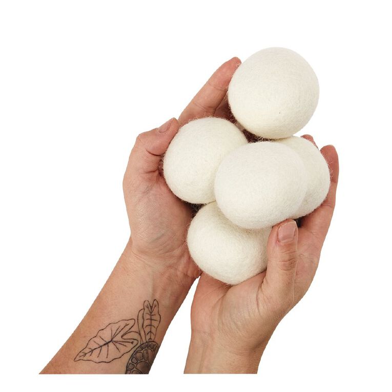 Living & Co Wool Dryer Ball Natural 5 Pack, , hi-res