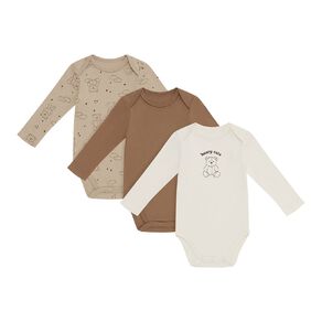 Young Original Babies' Long Sleeve Printed Bodysuit 3 Pack