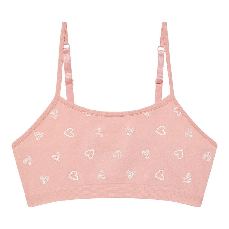 H&H Girls' Seamfree Crop 2 Pack, Red Mid, hi-res