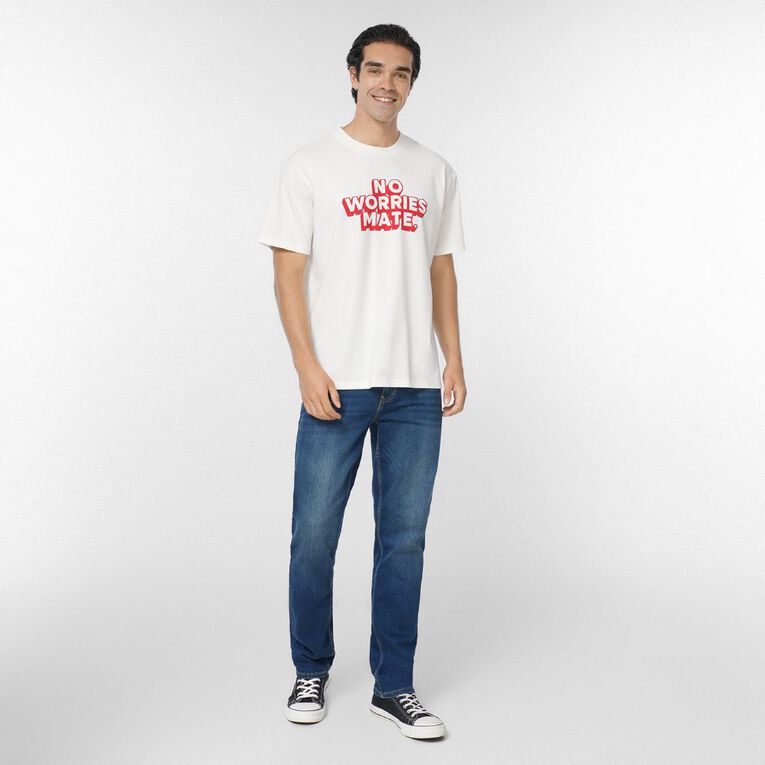 H&H Men's Relaxed Fit Graphic Tee, Cream, hi-res