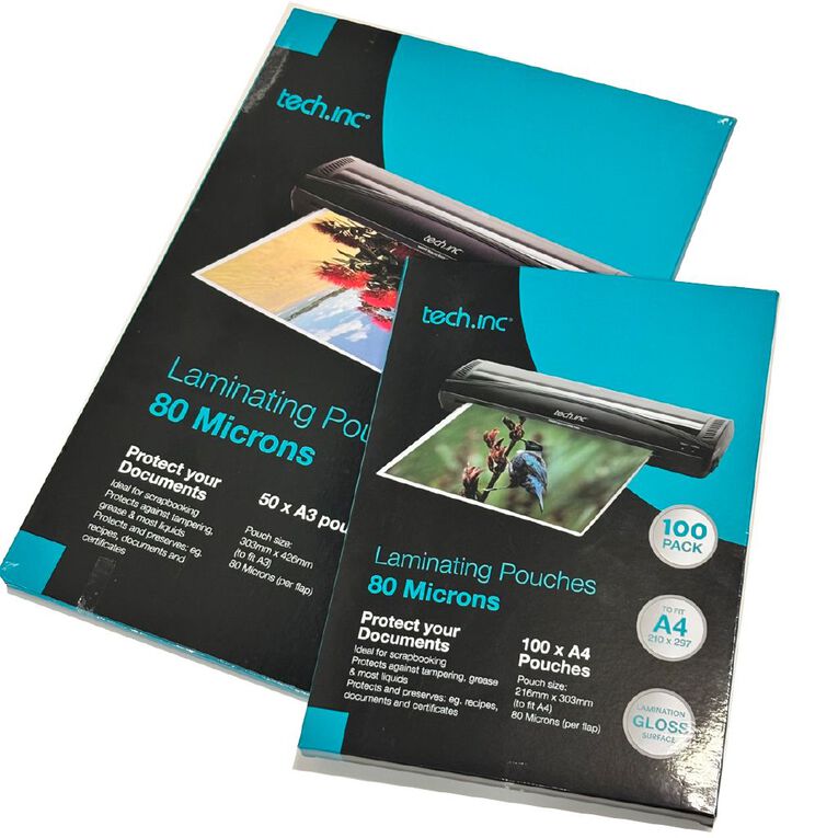 Tech.Inc Hot Laminating Pouch 80 Microns A4100 Pack, , hi-res