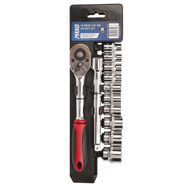 Mako 12 Piece 3/8 Inch Dr. Socket Set, , hi-res