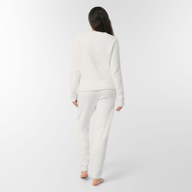 H&H Women's Boucle Lounge Set, White, hi-res