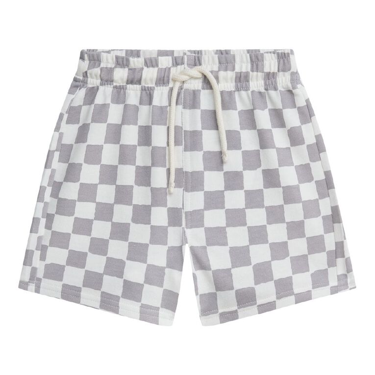 Young Original Toddler Printed French Terry Shorts, Grey Light, hi-res