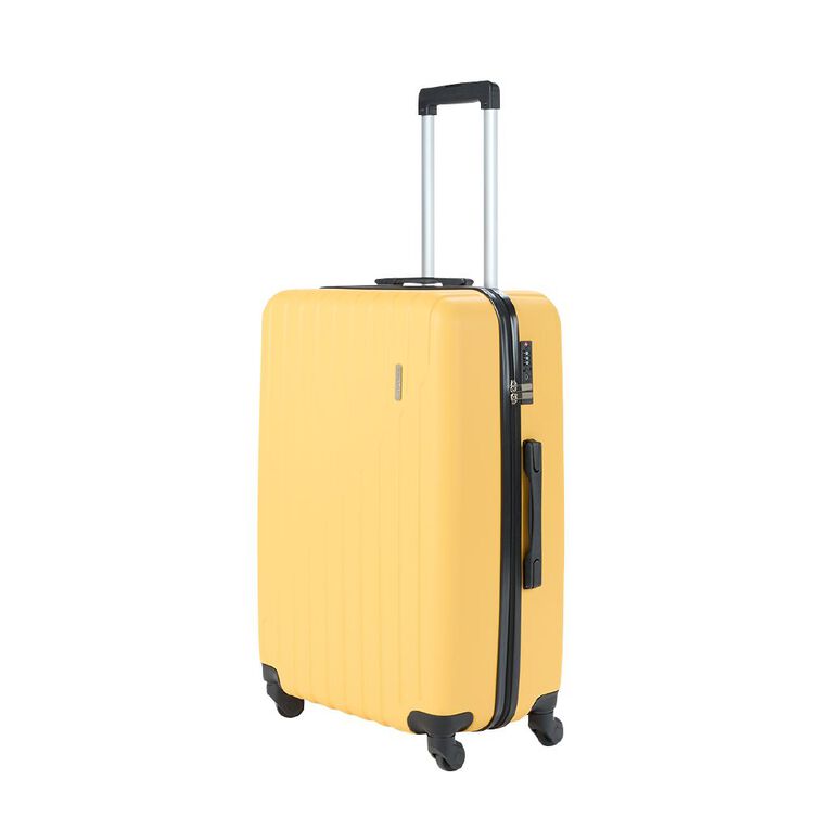 Living & Co Hard Textured Suitcases 2 Piece Set Misted Yellow, , hi-res