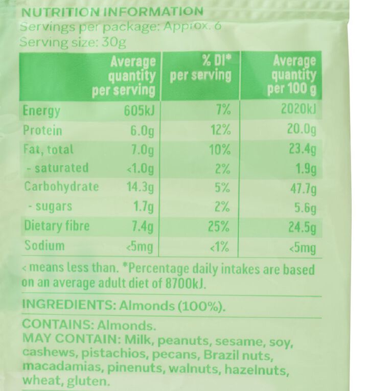 Market Kitchen Almonds Natural 200g, , hi-res