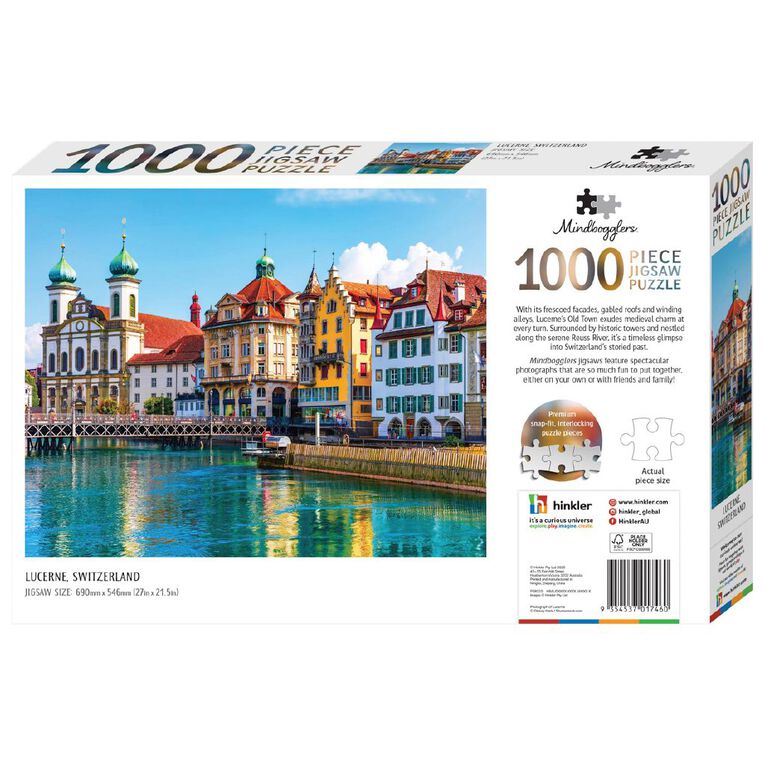 Mindbogglers Lucerne Switzerland 1000 Piece Puzzle, , hi-res