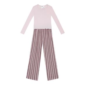 H&H Girls' Pointelle and Flannelette Pyjama Set