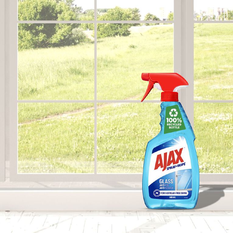 Ajax Spray n' Wipe Triple Action Glass Cleaner 500ml, , hi-res