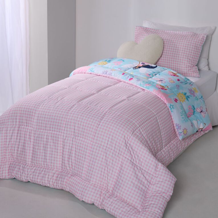 Living & Co Kids 2 Piece Comforter Fairy Multi-Coloured King Single, , hi-res