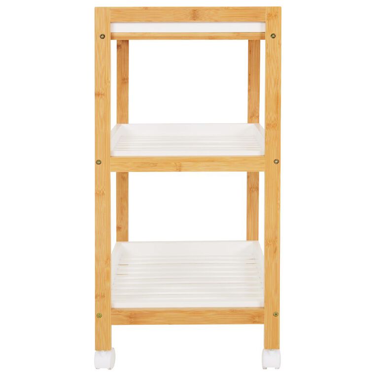 Living & Co Bamboo 3 Tier Trolley, , hi-res