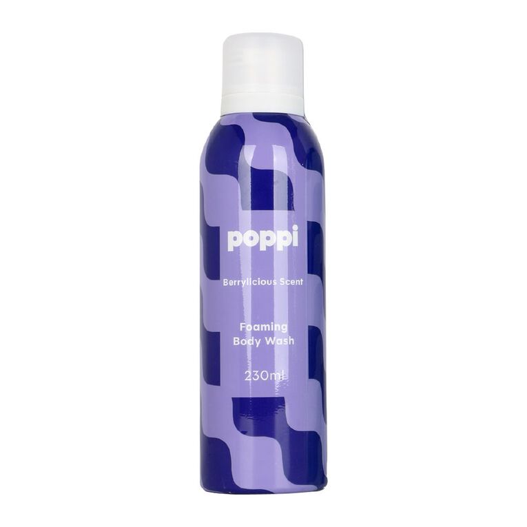 Poppi Foaming Body Wash Berrylicious 230ml, , hi-res