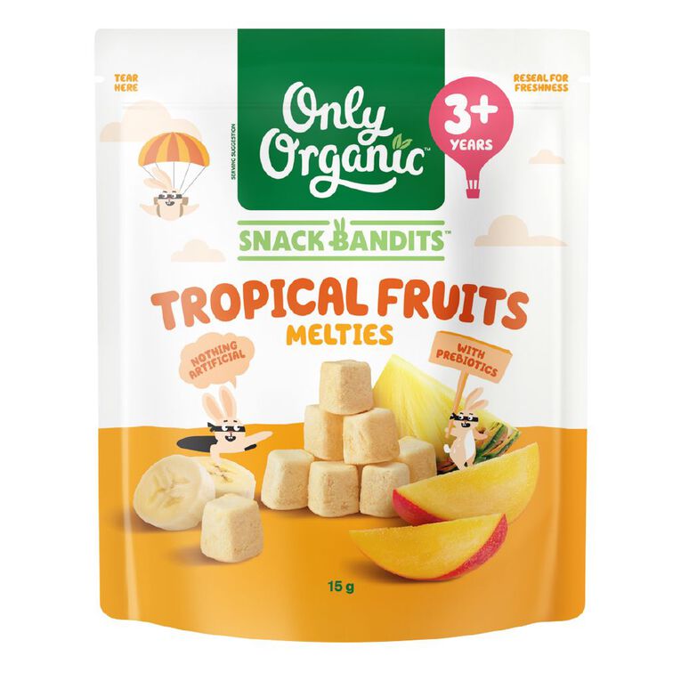 Only Organic Tropical Fruit Melties 15g, , hi-res