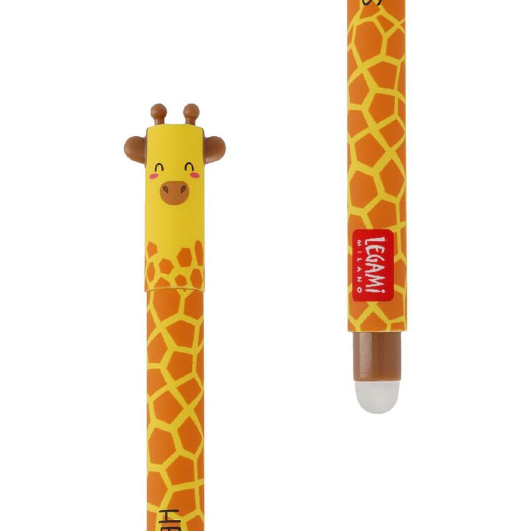 Legami Erasable Pen Giraffe Black Ink, , hi-res