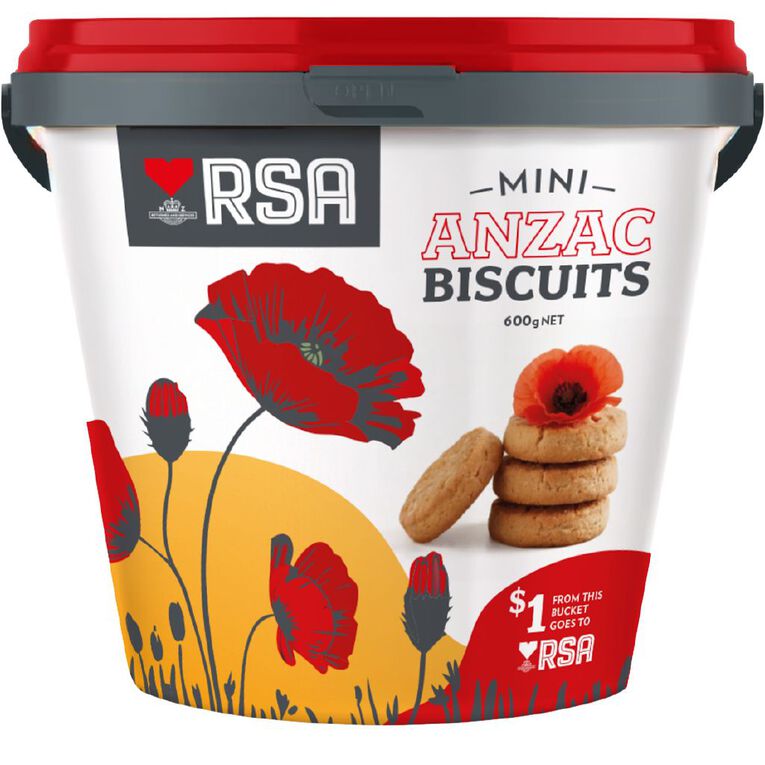 RSA Mini Anzac Biscuits Bucket, , hi-res