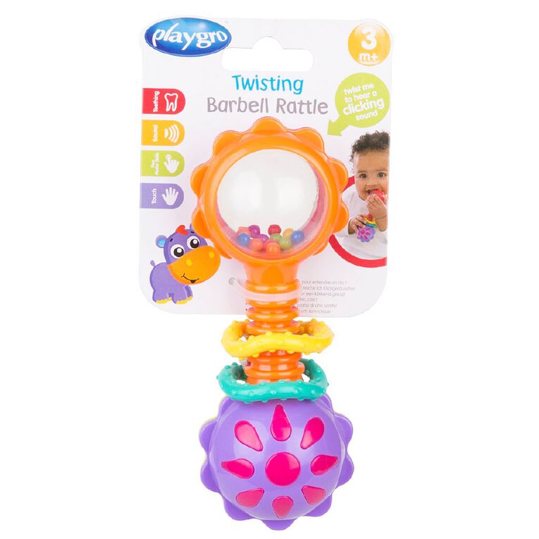 Playgro Twisting Barbell Rattle, , hi-res