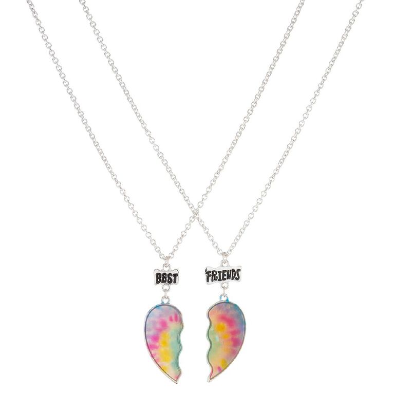 Kids' Best Friends Tie Dye Heart Necklace | The Warehouse