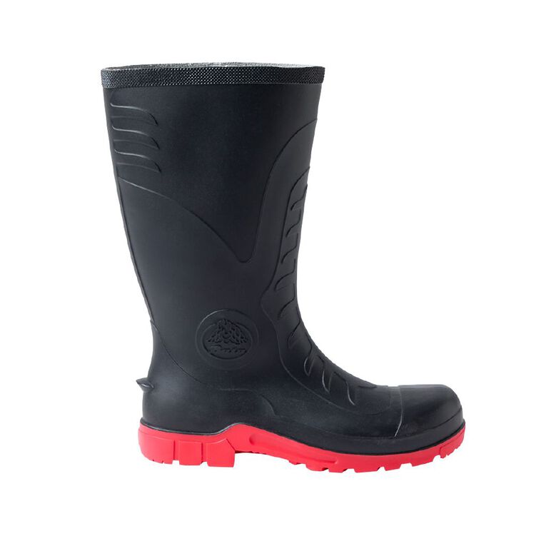 Bata Safety Steel Toe Gumboots, Black/Red, hi-res