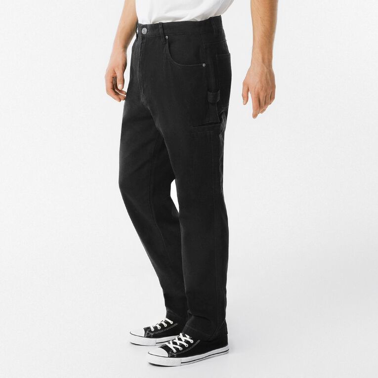 H&H Men's Relaxed Carpenter Pants, Black, hi-res