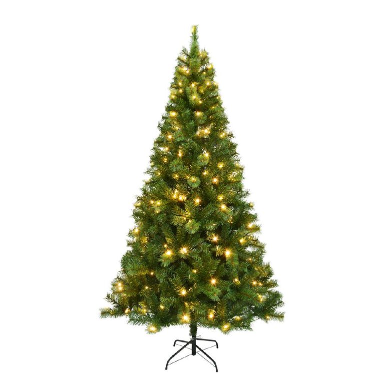 Wonderland Timaru Pre Lit Christmas Tree 2.1m 850 Tips 200 LED - M, , hi-res