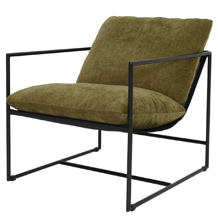 Living & Co Sling Chair Green Dark, , hi-res