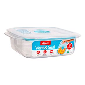 Decor Vent & Seal Plastic Square Clear 500ml