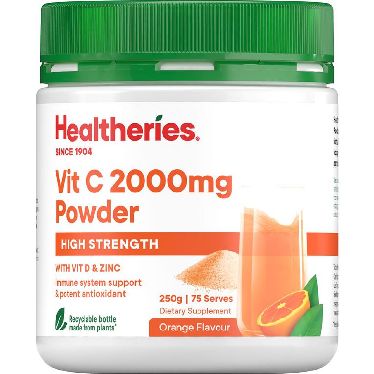 Healtheries High Strength Vit C 2000mg Powder 250g | The Warehouse