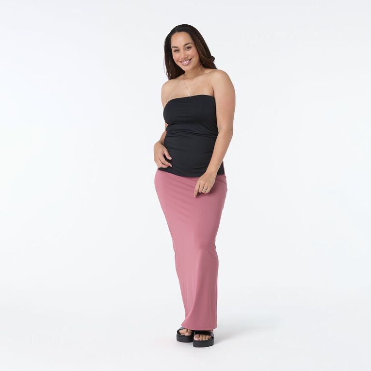 Garage Women's Contour Ruched Bandeau, Black, hi-res