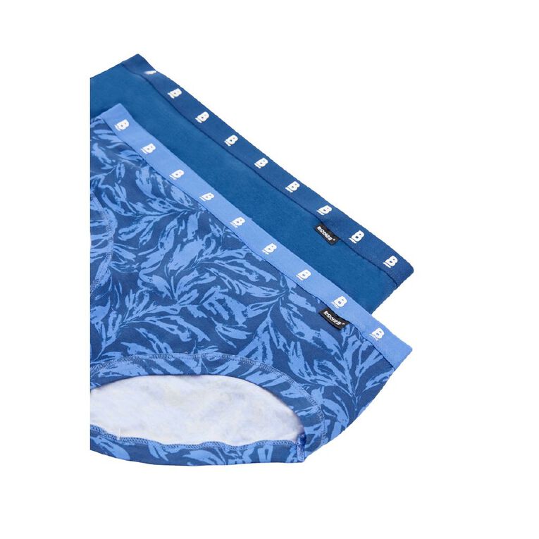 B FOR BONDS Women's Midi Briefs 2 Pack, Blue Mid, hi-res