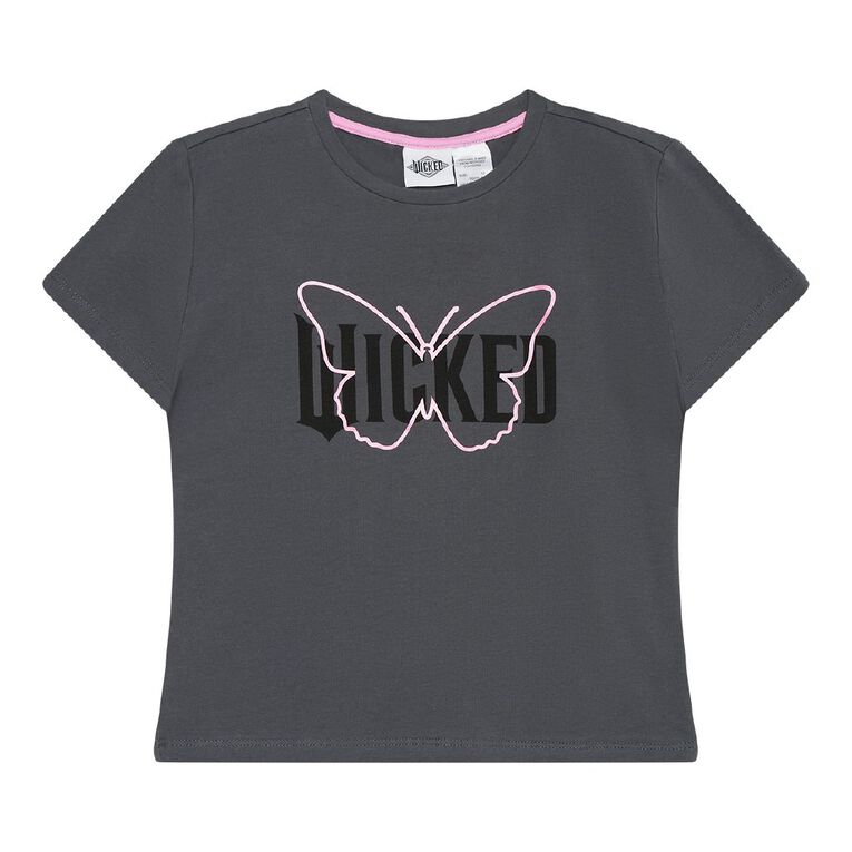 Wicked Short Sleeve Baby Tee, Grey Dark, hi-res