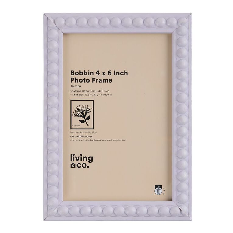 Living & Co Bobbin Frame Lilac 4in x 6in, , hi-res