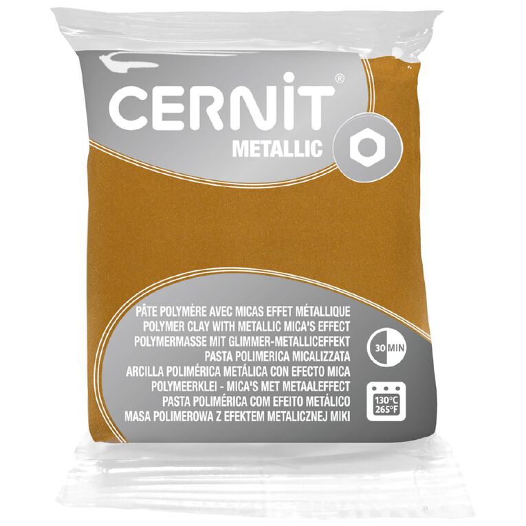 Cernit Polymer Clay Metallic 56g Gold Gold, , hi-res