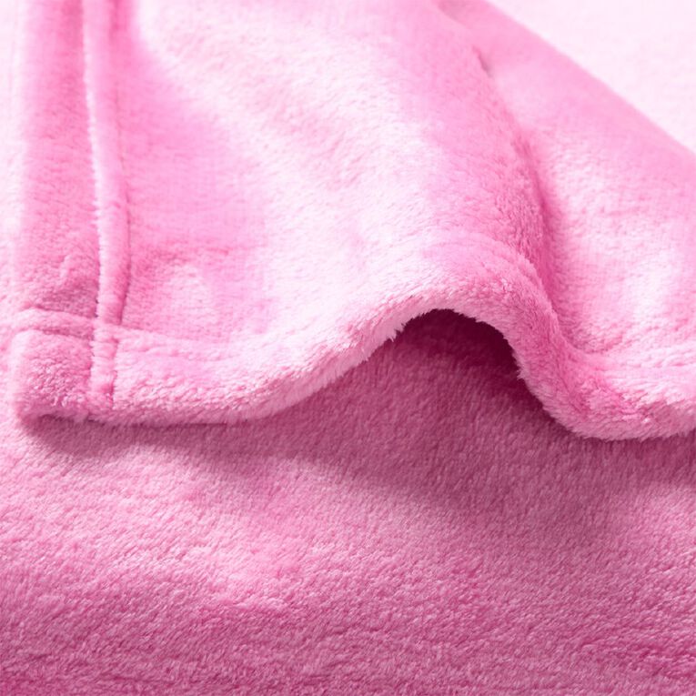 Living & Co Kids Plush Blanket Pink Single, , hi-res