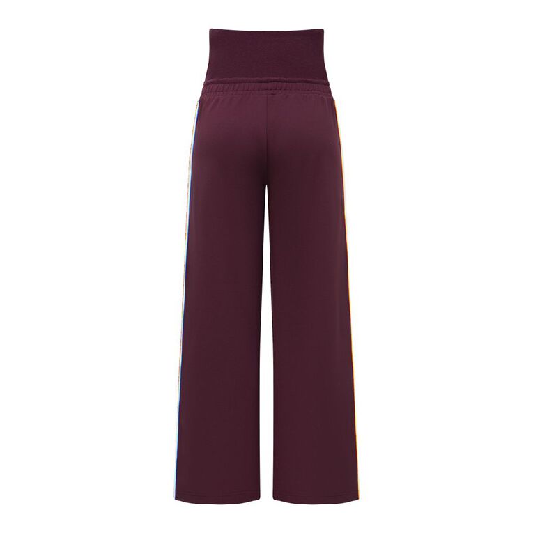H&H Maternity Women's Side Stripe Sweat Pants, Red Dark, hi-res