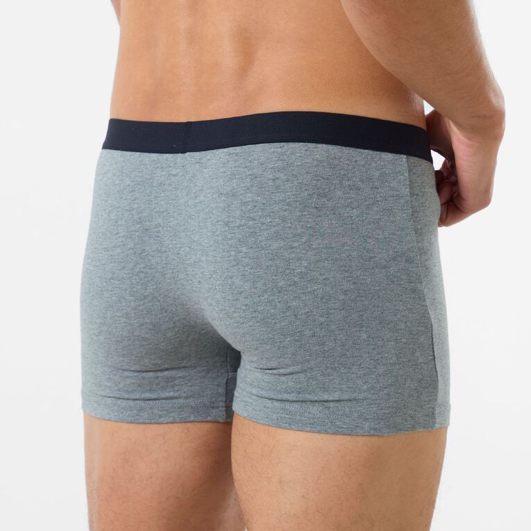H&H Men's Fitted Trunk 3 Pack, Grey Marle, hi-res