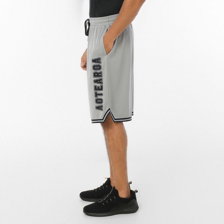 Active Intent Men's Supporter Basketball Shorts, Grey Mid, hi-res