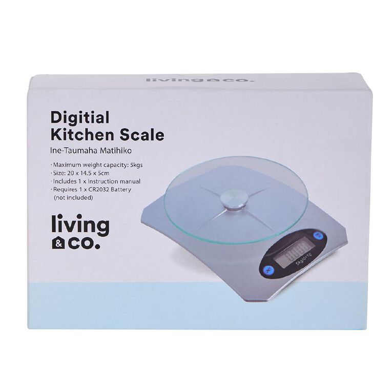 Living & Co Digital Kitchen Scale 5kg, , hi-res