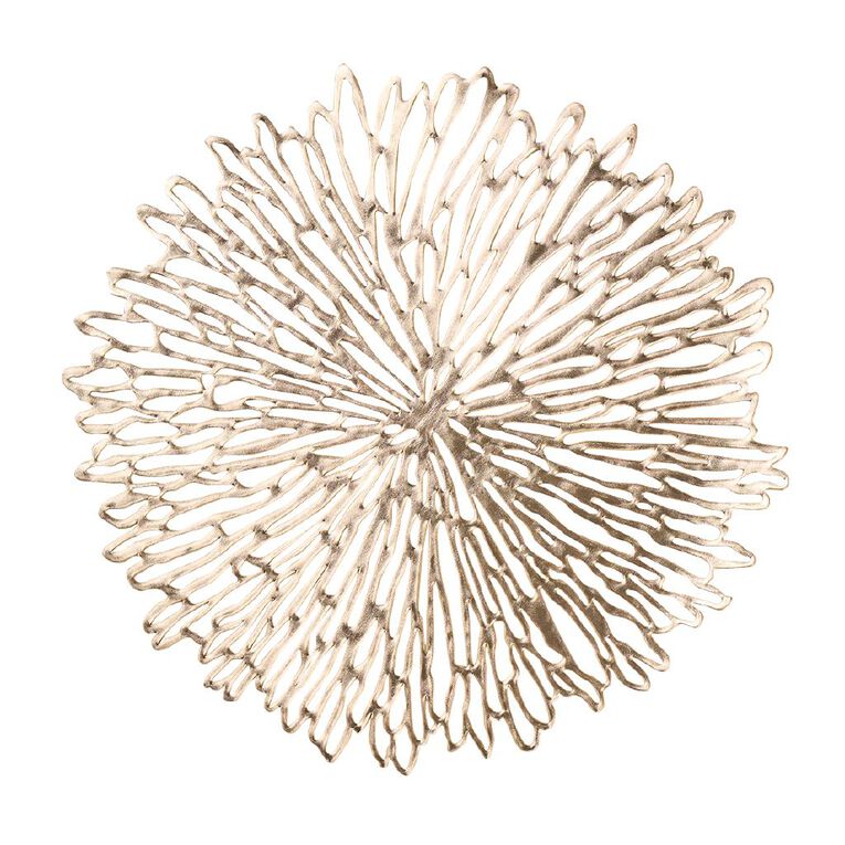 Living & Co Starburst Vinyl Placemat Gold 38cm, , hi-res
