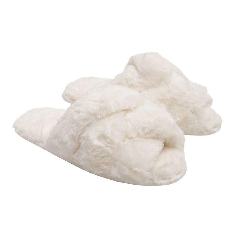 H&H Women's Blossom Slippers, Cream, hi-res