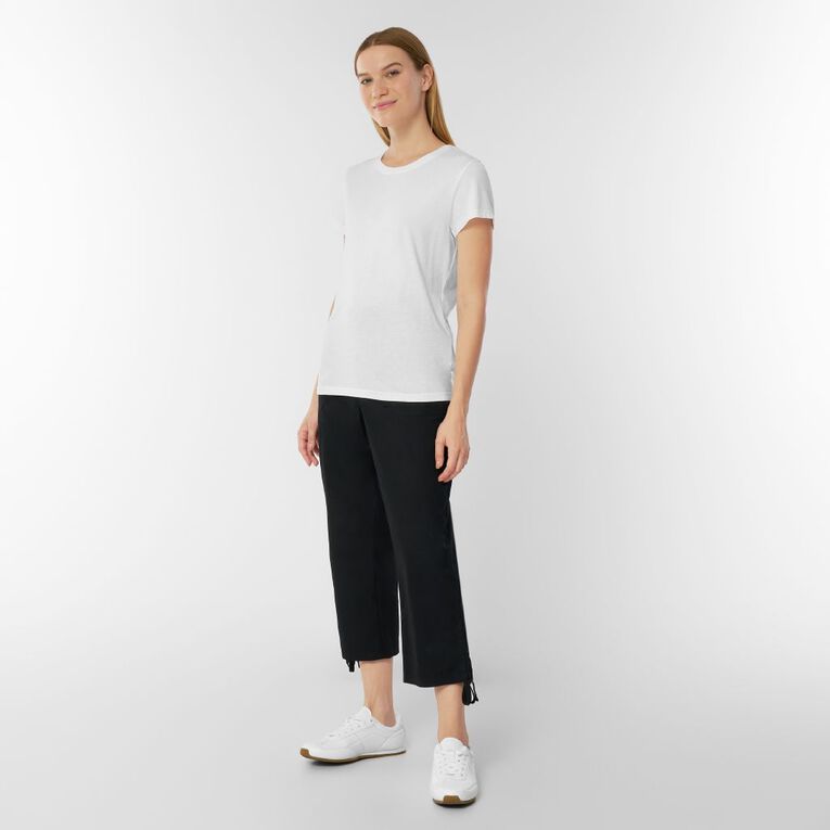 H&H Women's Rouched Hem Pants, Black, hi-res
