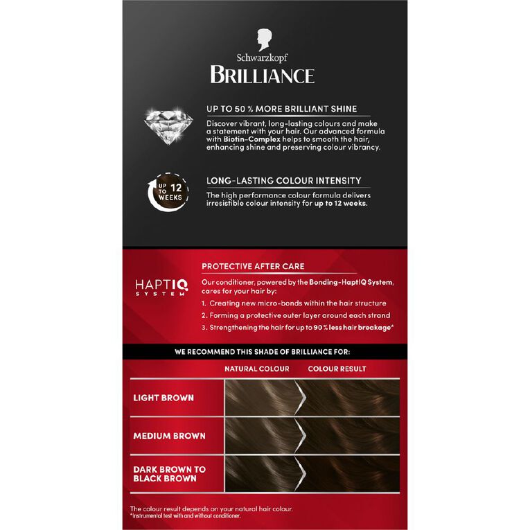 Schwarzkopf Brilliance Hair Colour Coffee Brown 46, , hi-res