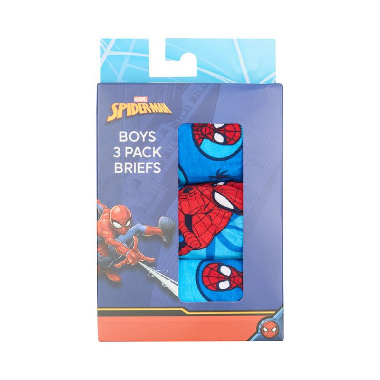 Spider-Man Boys' Briefs 3 Pack, Blue, hi-res