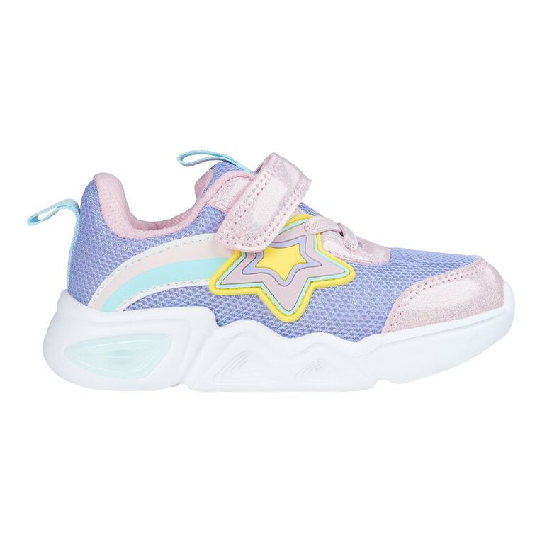 Active Intent Junior Kids' Star Trainers, Purple, hi-res