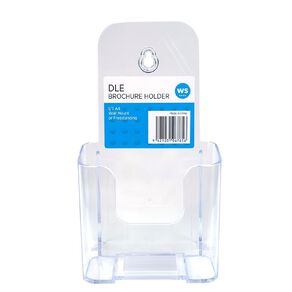 WS Brochure Holder Wall Mount DLE Portrait Single Clear