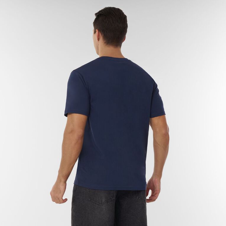 H&H Men's Regular Fit Crew Neck Tee, Blue Dark Blk Iris, hi-res