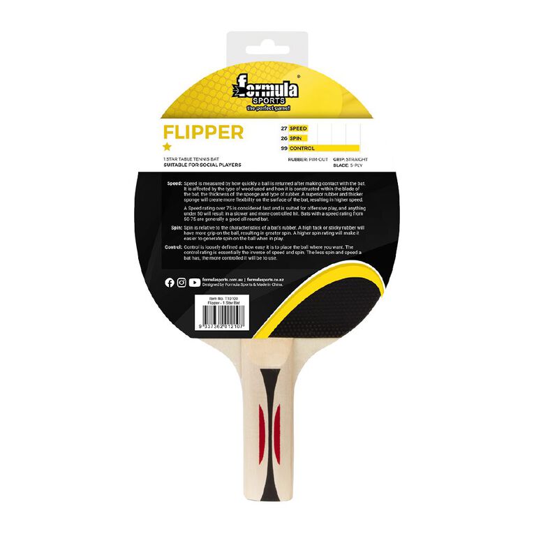 Formula Sports Table Tennis Bat 1 Star Flipper, , hi-res