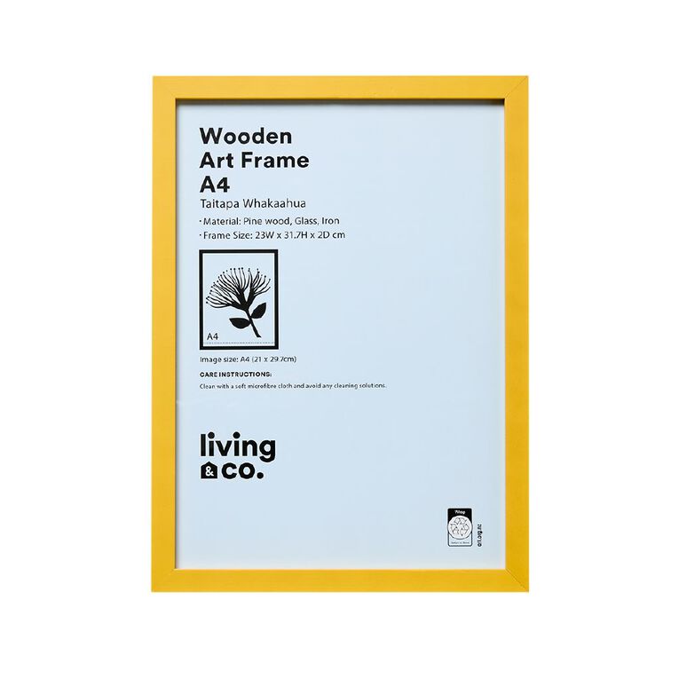 Living & Co Wooden Art Frame Yellow, , hi-res